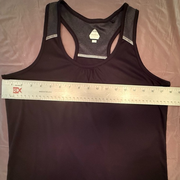 Bolle Activewear Black and Gray Razor Back Tank Top Size Large - Picture 7 of 7